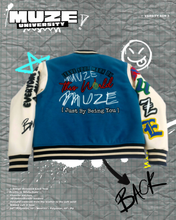 Load image into Gallery viewer, Blue MUZE University Varsity