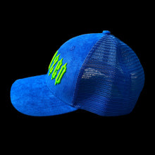 Load image into Gallery viewer, Blue VELMUZE Trucker Hat
